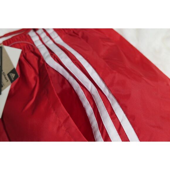 NWT Y2K 90s Rare Adidas Vintage Nylon Red TEAM Track Pants Youth Large - Picture 4 of 12